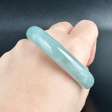 Load image into Gallery viewer, 80157 57.0mm Highly Translucent Blue Jadeite Bangle
