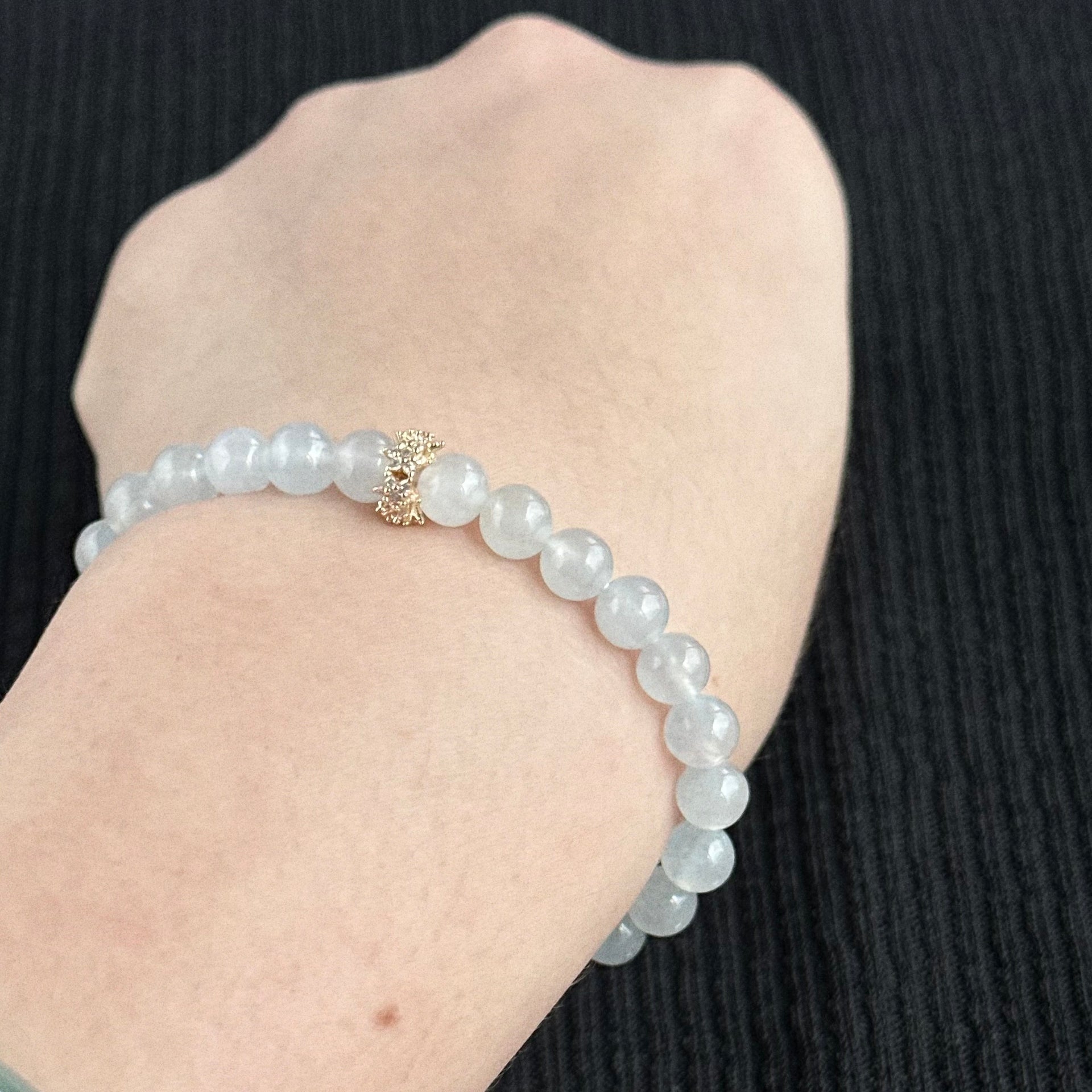 Dewdrop Light 6.7mm Jadeite Bracelet 露华轻吟