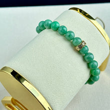 Load image into Gallery viewer, 121388 Apple Green Type A Jadeite Beaded Bracelet
