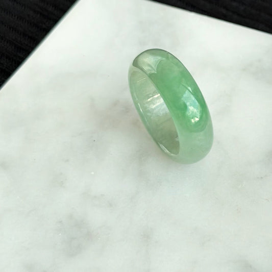 18.2mm Green Mirage Jadeite Ring 翠幻