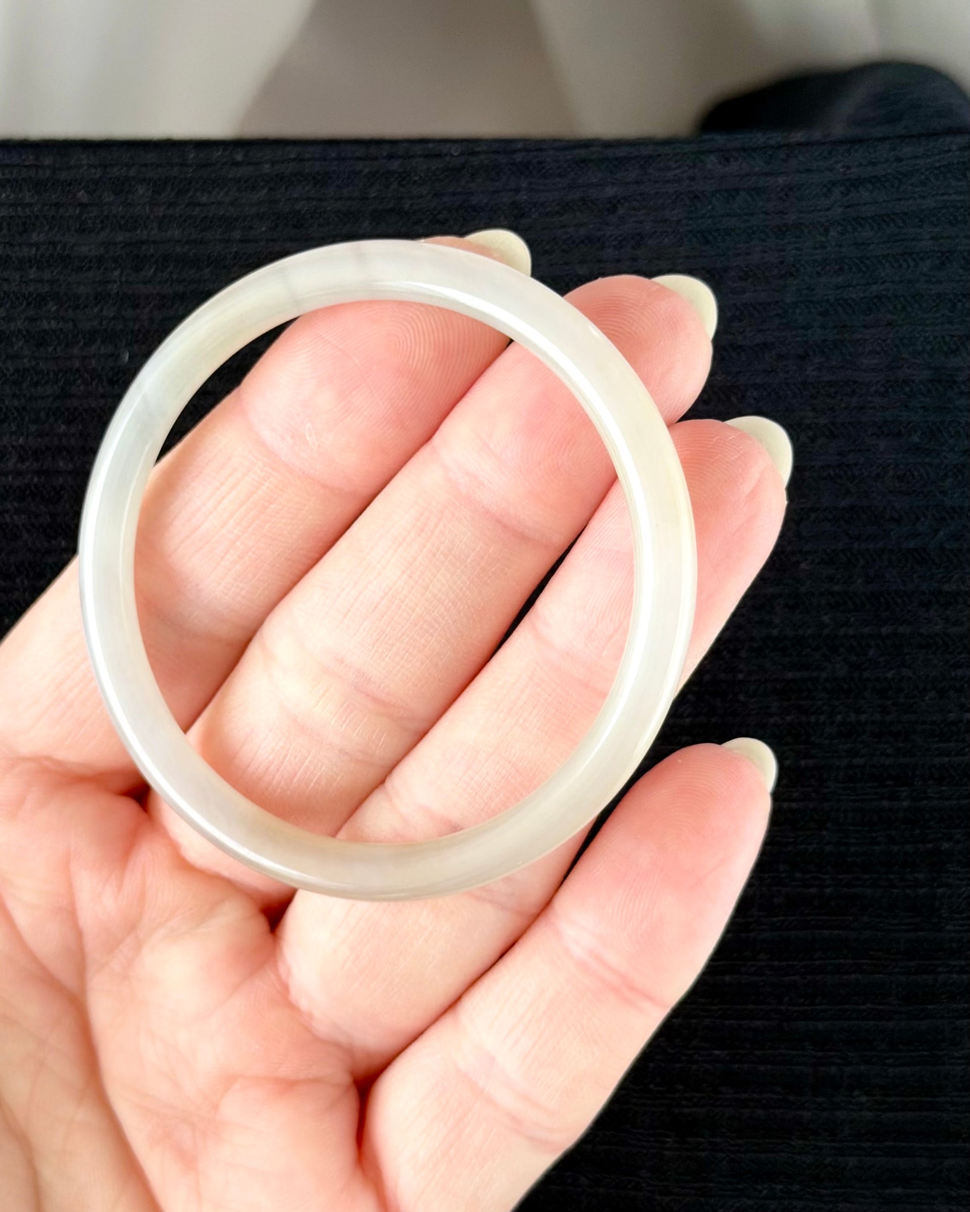 The Dawn Lotus 50.5mm Nephrite Bangle 晨曦初荷 (Preview)