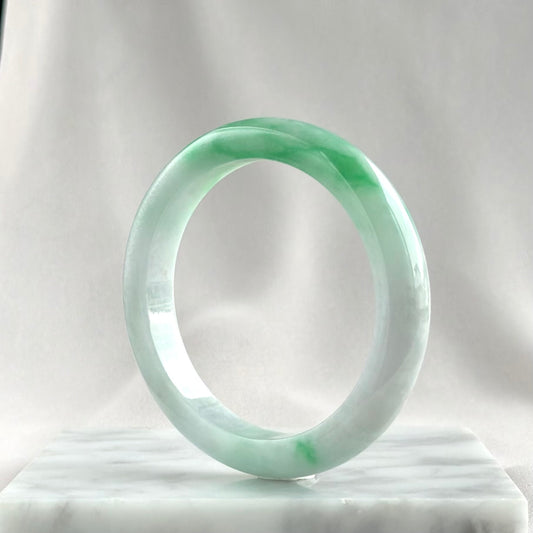 Celestial Silks Jadeite Bangle 54.5mm 天丝翠韵