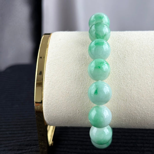 Green Meridian 12.3mm Jade Bracelet 翠衡之线
