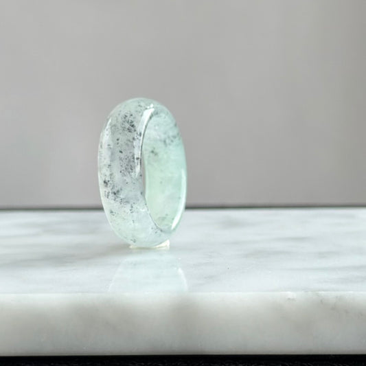 The Stardust Galaxy:  Midnight Mist 20.1mm Jadeite Ring 星辰流光