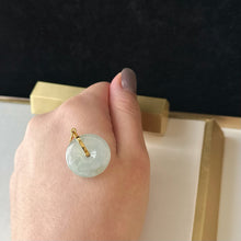 Load image into Gallery viewer, 88828 Highly Translucent Colourless Jade Donut Pendant
