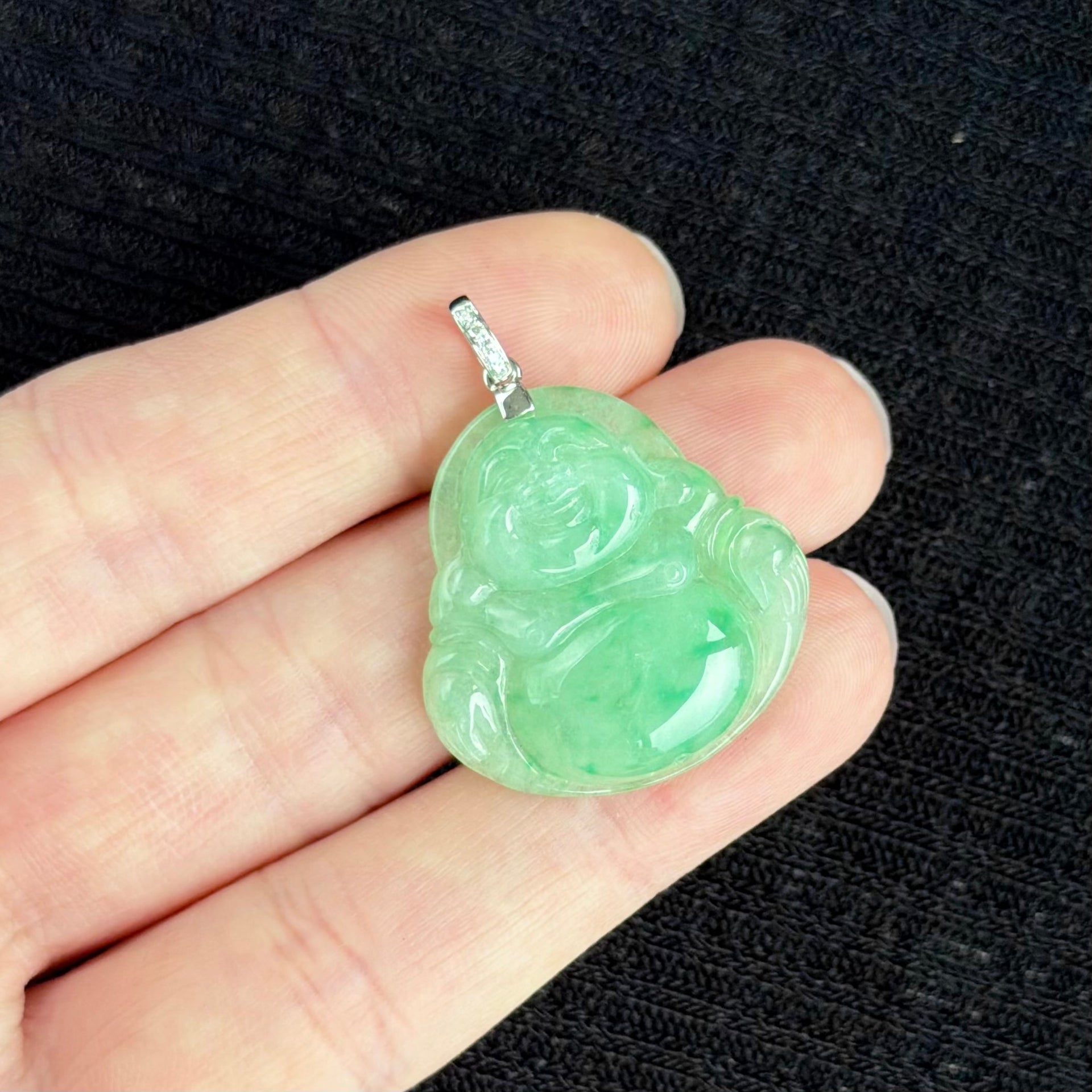 The Guardian of Abundance Jadeite Pendant 福禄呈祥