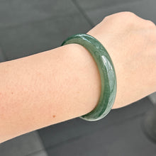 Load image into Gallery viewer, 31957 56.6mm Emerald Ocean’s Whisper Bluish Green Jadeite Bangle
