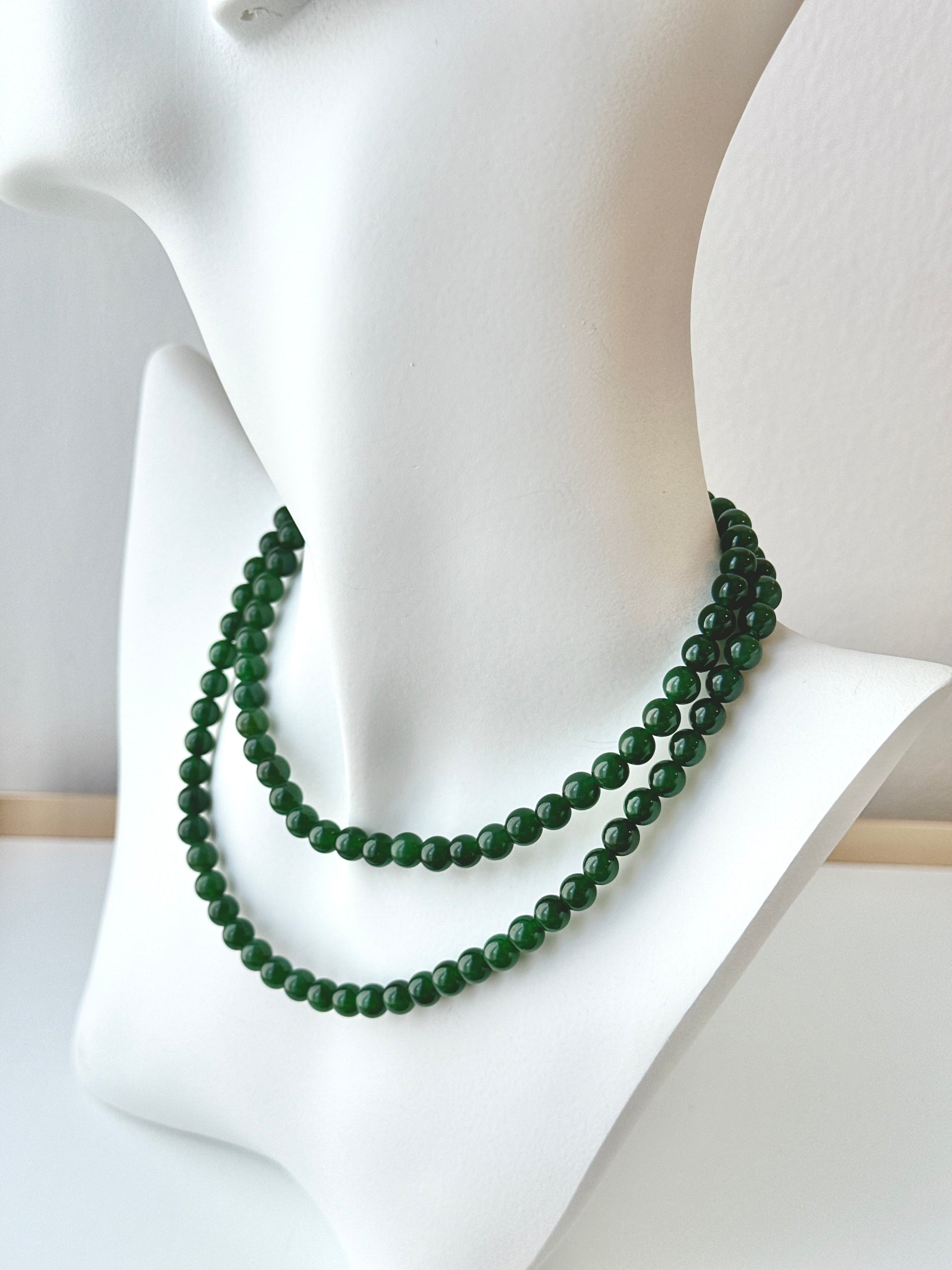 121183 Nephrite Jade Necklace 6mm 108 beads