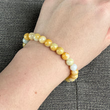 Load image into Gallery viewer, 13288 Honey Toffee Type A Jadeite Beaded Bracelet
