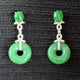 Ripples on the Emerald Pond Jadeite Earrings 双翠沁心