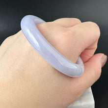 Load image into Gallery viewer, 61555 55.0mm Icy Furong Lavender Purple Jadeite Bangle
