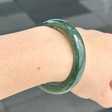 Load image into Gallery viewer, 31957 56.6mm Emerald Ocean’s Whisper Bluish Green Jadeite Bangle
