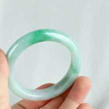 Load image into Gallery viewer, 10757 57.4mm Ice Fu Rong Moss in Snow Jadeite Bangle
