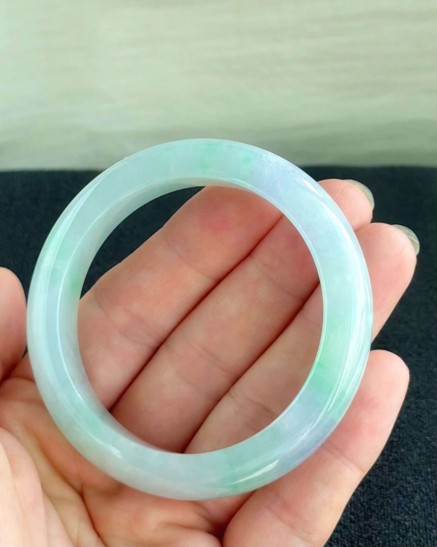 Twilight at Giverny 55.5mm Jadeite Bangle 莫奈暮色 (Preview)