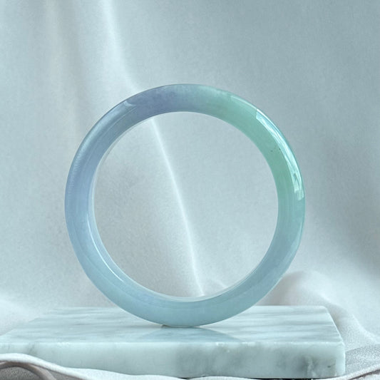 Aurora Veil Jadeite Bangle 56.7mm 极光轻纱