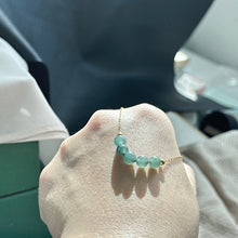 Load image into Gallery viewer, 61188 Translucent Bluish Green Type A Jade Beaded Necklace / Earrings
