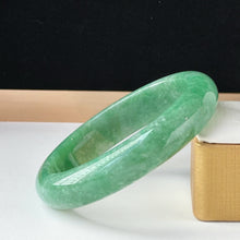 Load image into Gallery viewer, 123055 54.5mm Full Intense Green Jade Bangle
