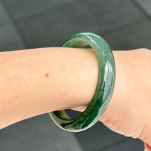 Load image into Gallery viewer, 31957 56.6mm Emerald Ocean’s Whisper Bluish Green Jadeite Bangle
