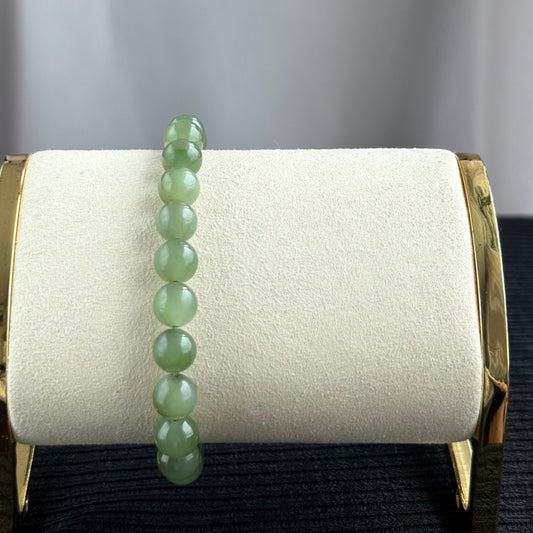 The Velvet Evergreen 8.0mm Nephrite Bracelet 绒翠常青