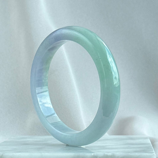 Aurora Veil Jadeite Bangle 56.7mm 极光轻纱