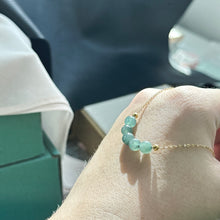 Load image into Gallery viewer, 61188 Translucent Bluish Green Type A Jade Beaded Necklace / Earrings

