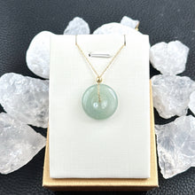 Load image into Gallery viewer, 33389 Translucent Light Green Jadeite Donut Pendant
