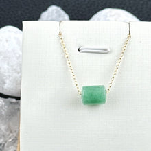 Load image into Gallery viewer, 90588 Green Jadeite Barrel Pendant
