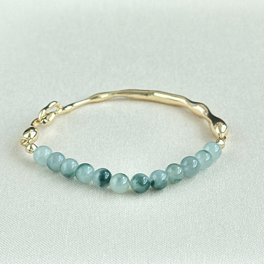 120588 Blue Mirage Type A Jadeite Cuff Bracelet