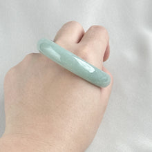 Load image into Gallery viewer, 蓝静云光 Glacier Blue Oval Jadeite Bangle 55.0mm

