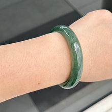 Load image into Gallery viewer, 31957 56.6mm Emerald Ocean’s Whisper Bluish Green Jadeite Bangle
