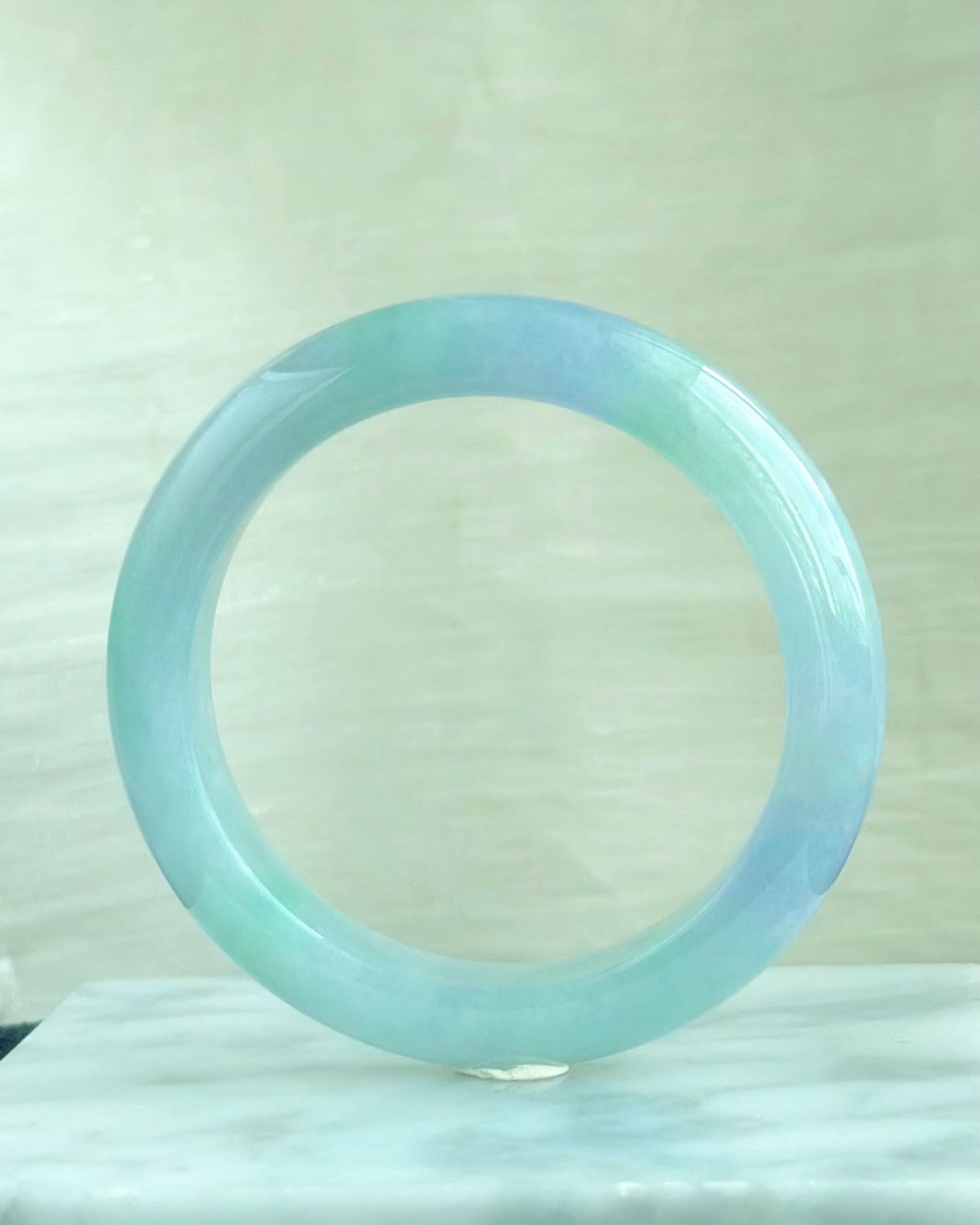 Twilight at Giverny 55.5mm Jadeite Bangle 莫奈暮色 (Preview)