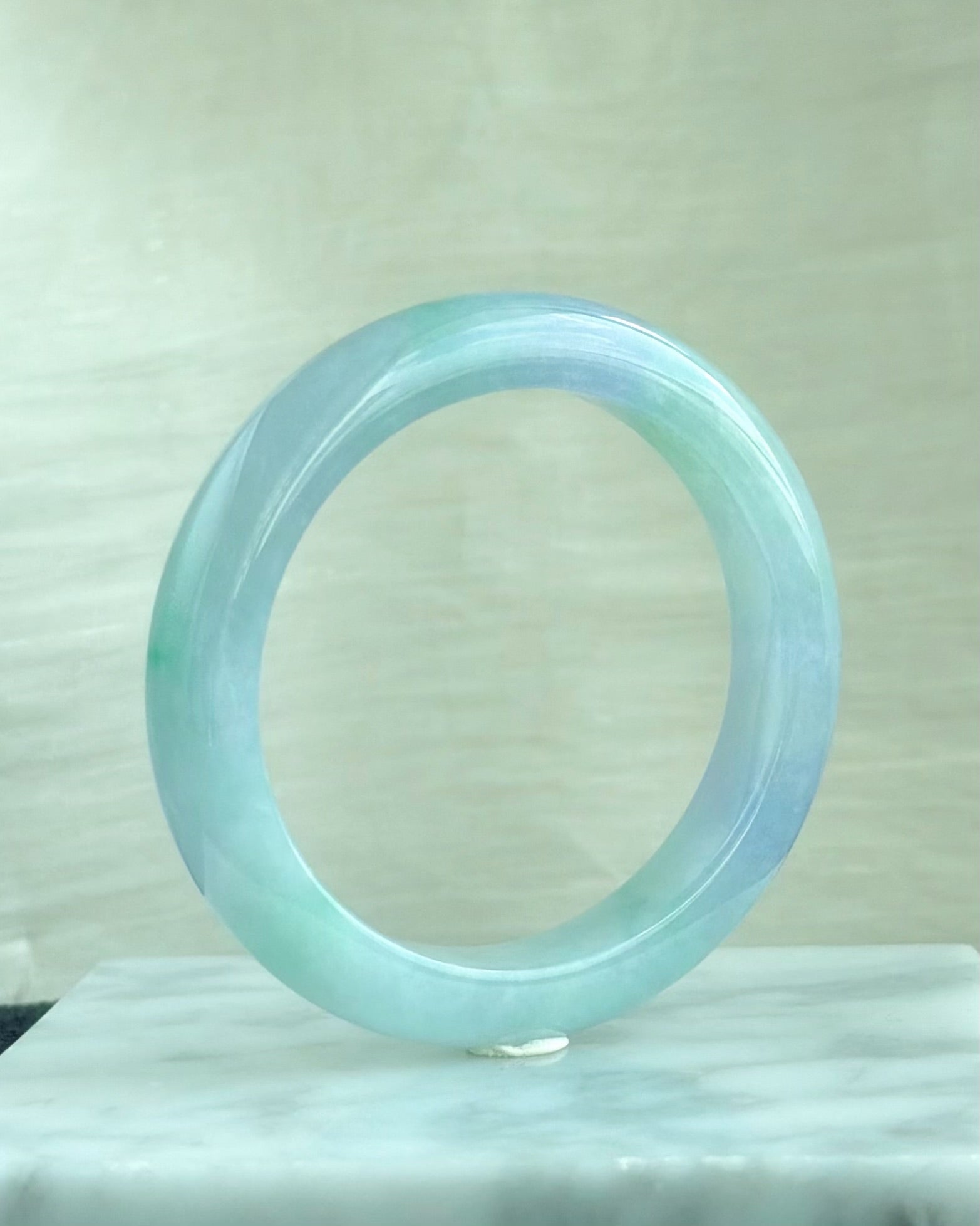 Twilight at Giverny 55.5mm Jadeite Bangle 莫奈暮色 (Preview)