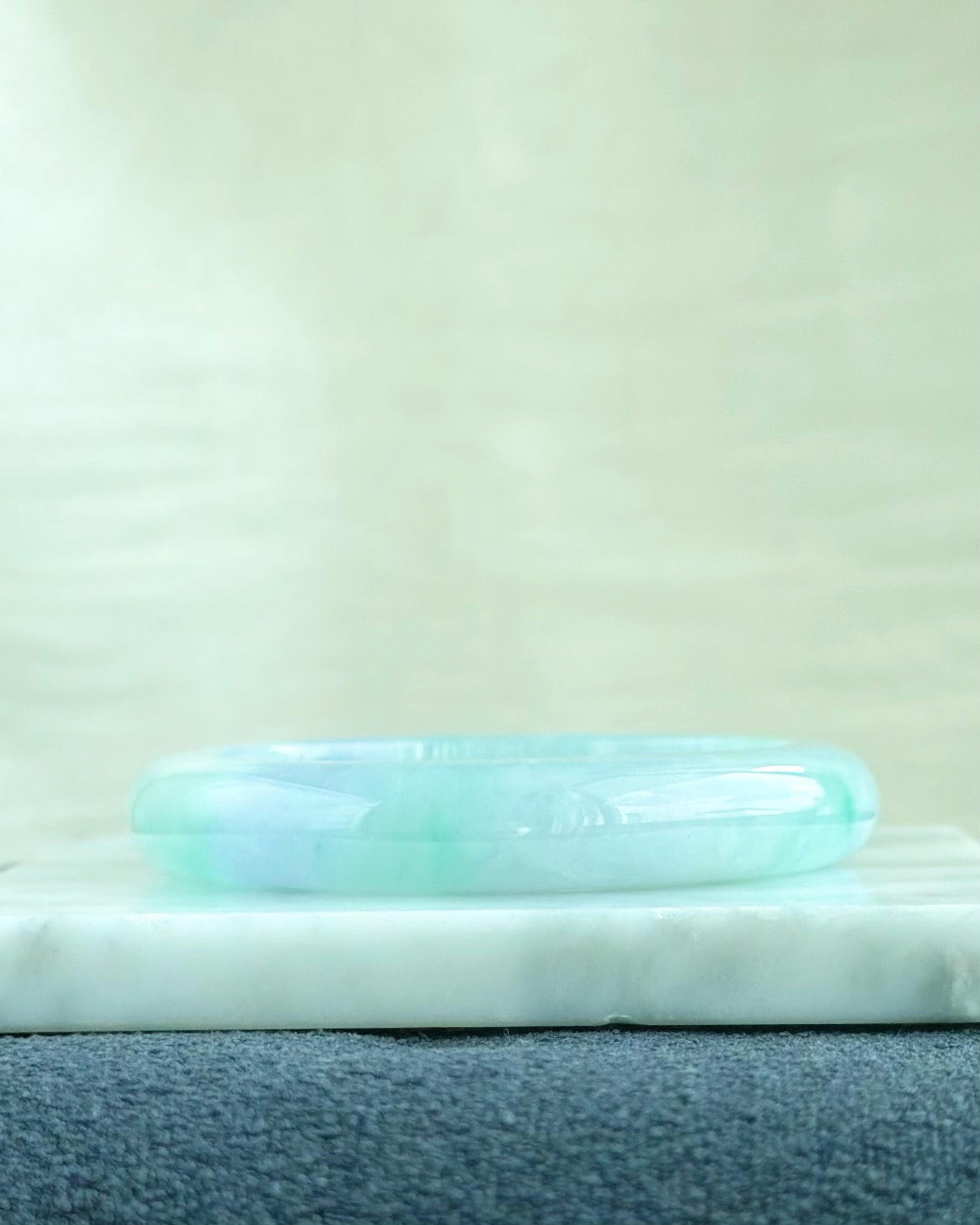 Twilight at Giverny 55.5mm Jadeite Bangle 莫奈暮色 (Preview)