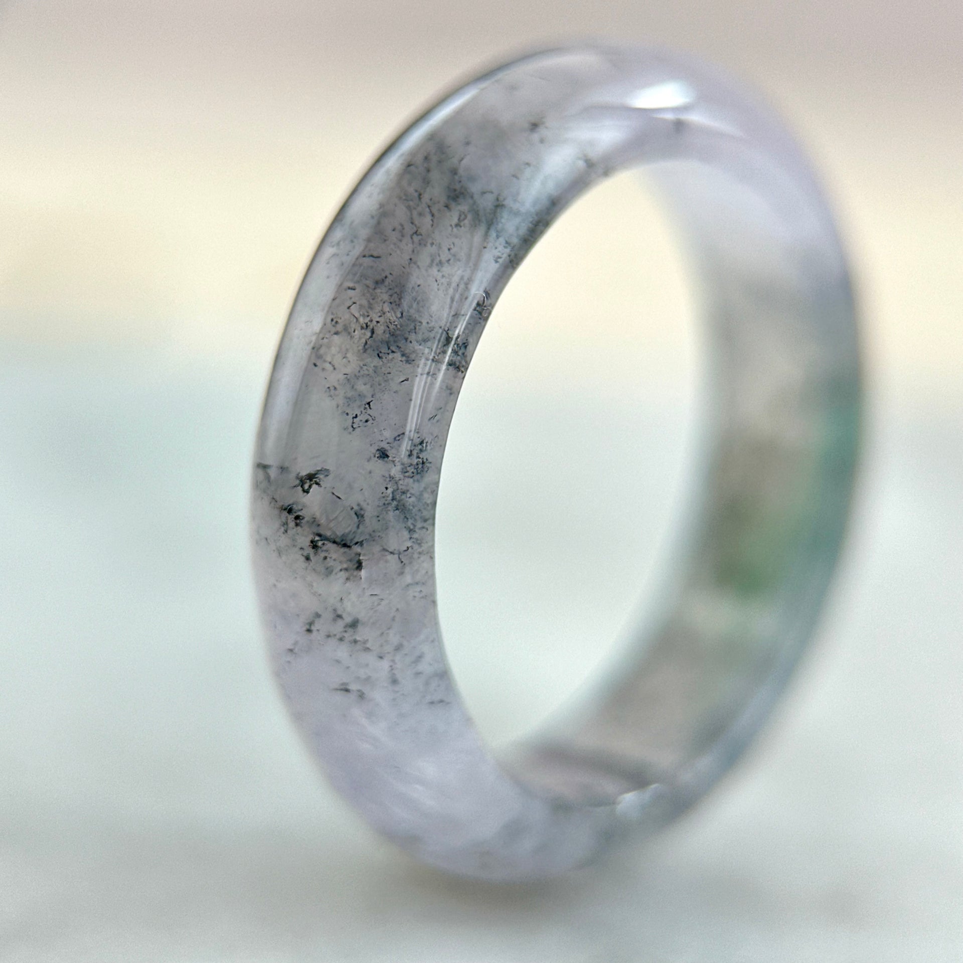 Icy Lavender Wuji Jadeite Ring
