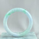 81761 60.6mm Colour of Spring Purple with Green Jadeite Bangle