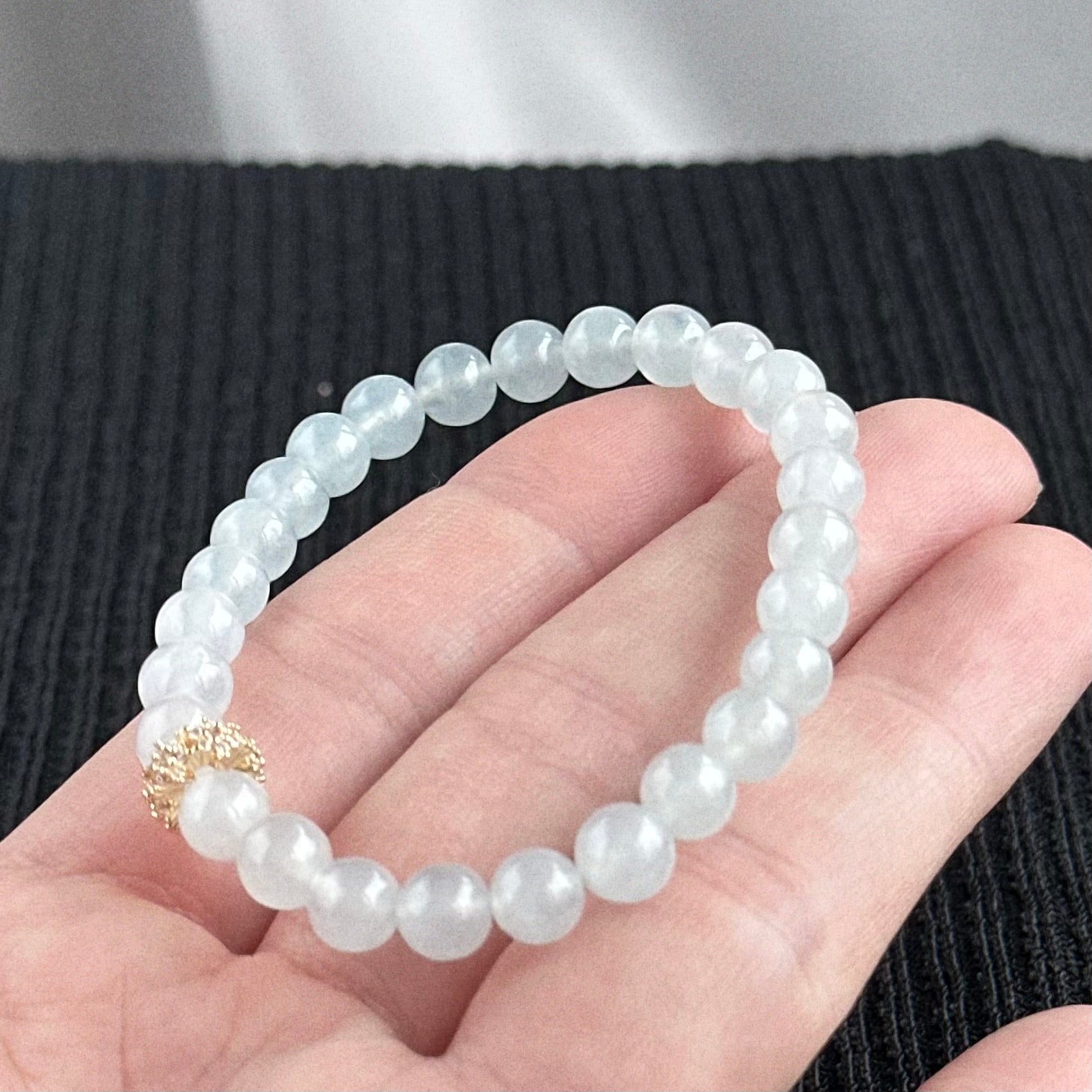Dewdrop Light 6.7mm Jadeite Bracelet 露华轻吟