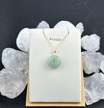 Load image into Gallery viewer, 208588 Translucent Light Green Jadeite Donut Pendant
