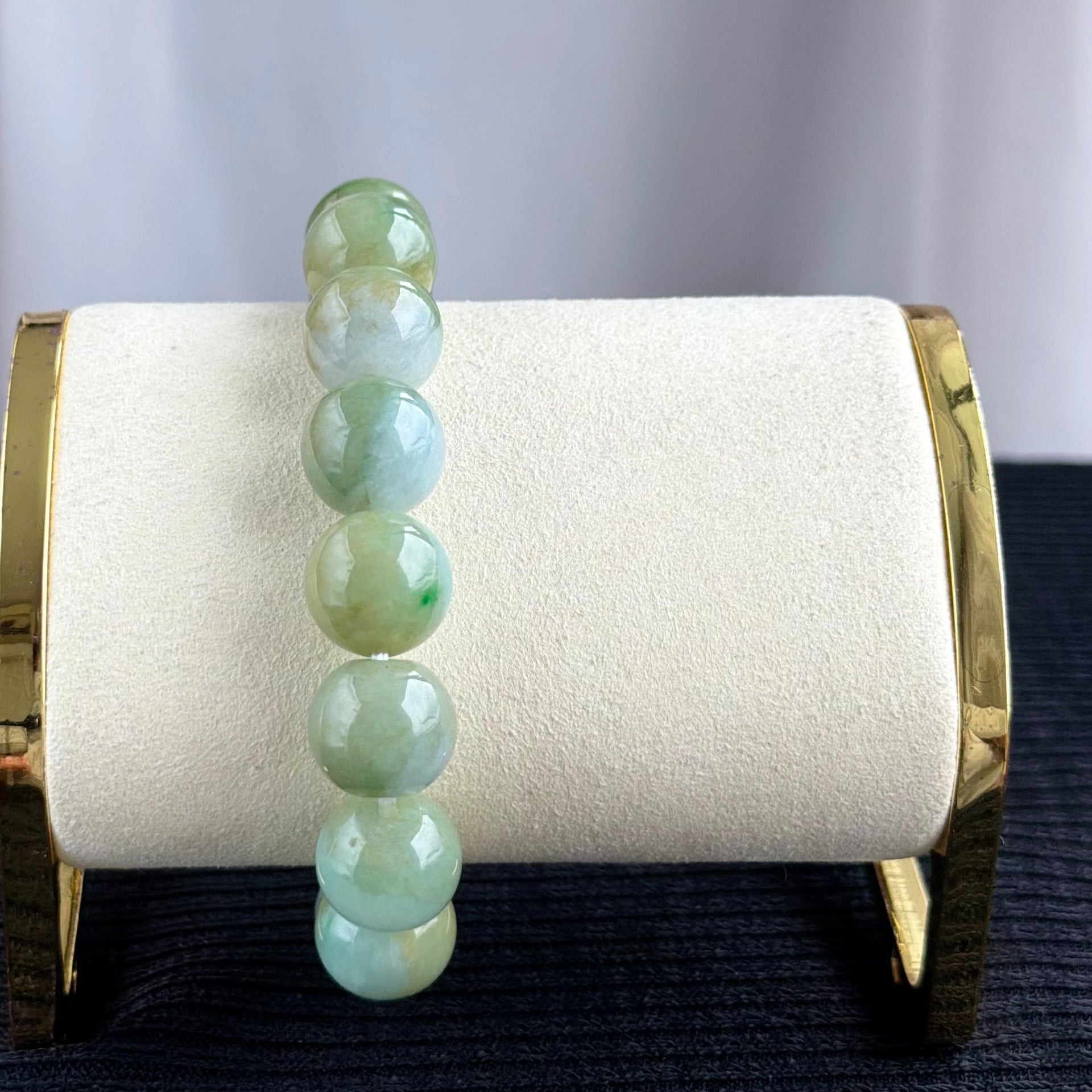 Whispers of an Ancient Forest 13.5mm Jadeite Bracelet 幽林古语