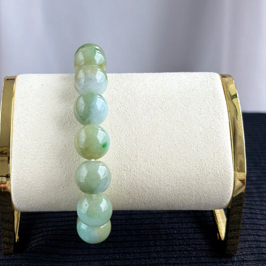 Whispers of an Ancient Forest 13.5mm Jadeite Bracelet 幽林古语