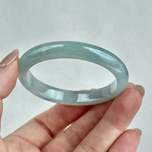 Load image into Gallery viewer, 111754 53.5 Oval Highly Translucent Blue Jadeite Bangle
