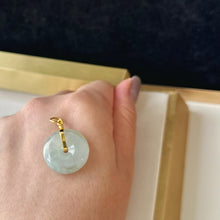 Load image into Gallery viewer, 88828 Highly Translucent Colourless Jade Donut Pendant
