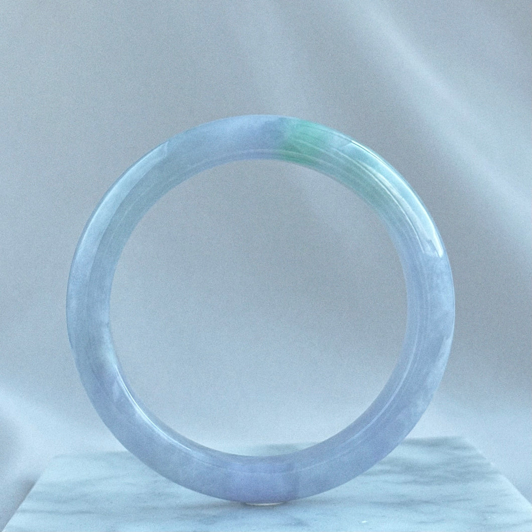 兰湖晓雾 Mist over Orchid Lake Jadeite Bangle 58.2mm
