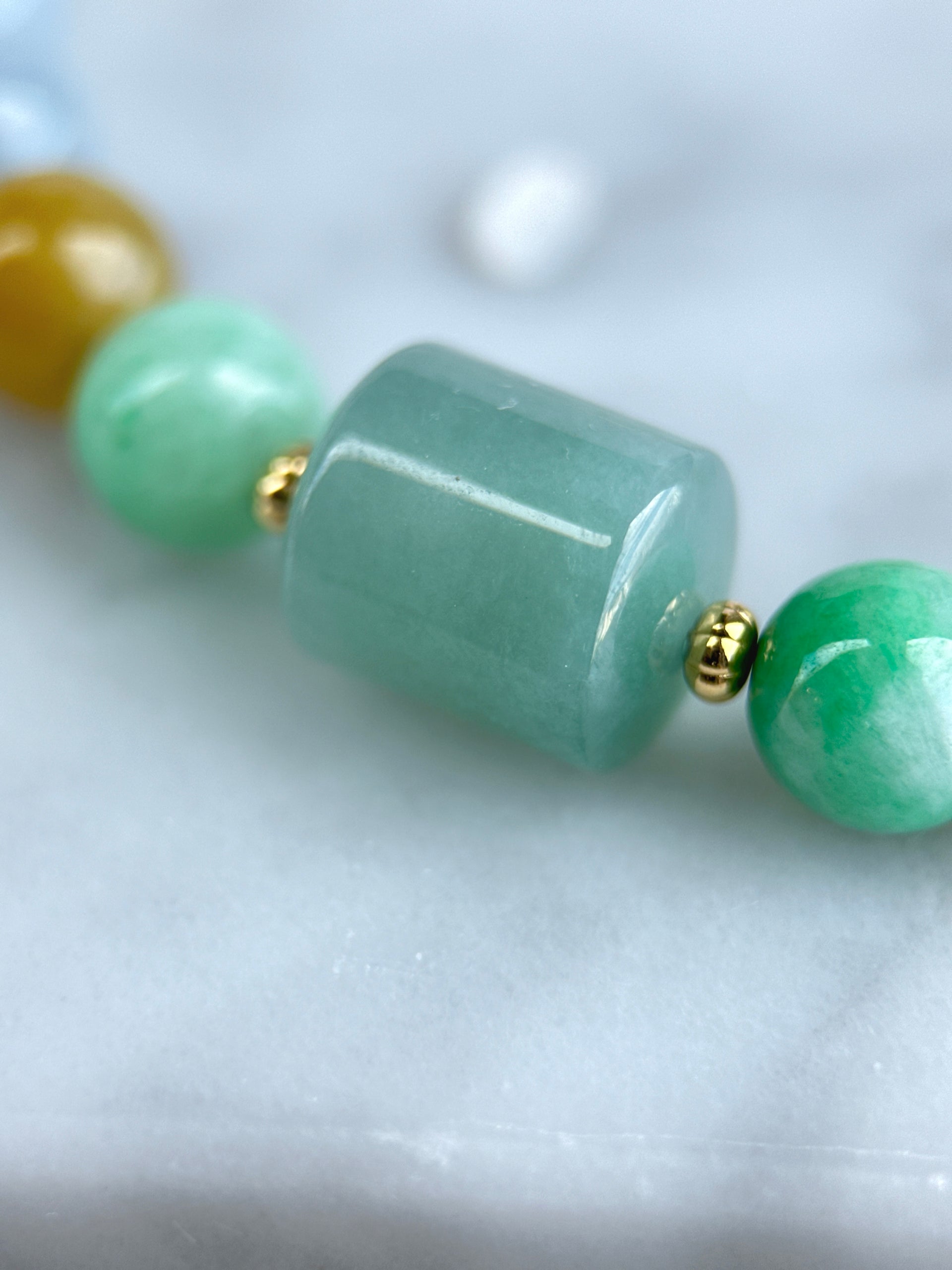 22388 Jade of Abundance Highly Translucent Bracelet
