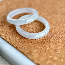 Load image into Gallery viewer, Slim Icy White Jadeite Ring
