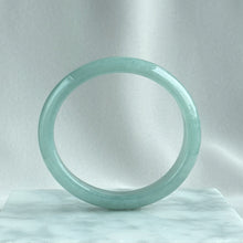 Load image into Gallery viewer, 蓝静云光 Glacier Blue Oval Jadeite Bangle 55.0mm

