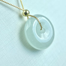 Load image into Gallery viewer, 208589 Translucent White Jadeite Donut Pendant
