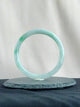 The Emerald Ribbon 56.6mm Jadeite Bangle 翠色流缎 (Preview)