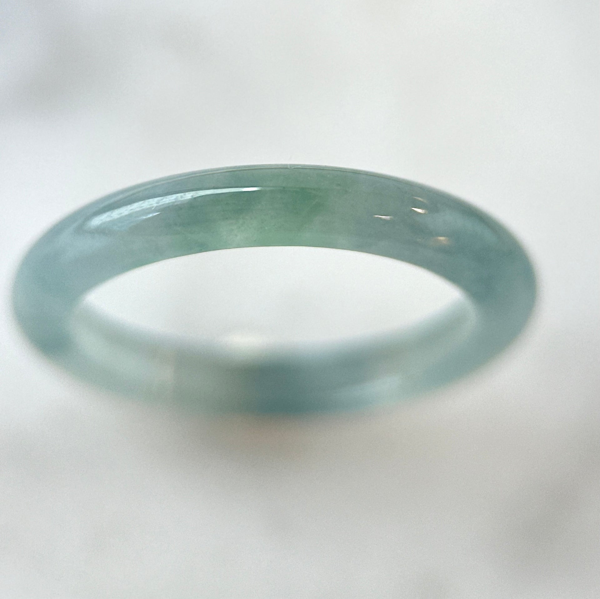 22488 Highly Translucent Sky Blue Type A Jade Ring