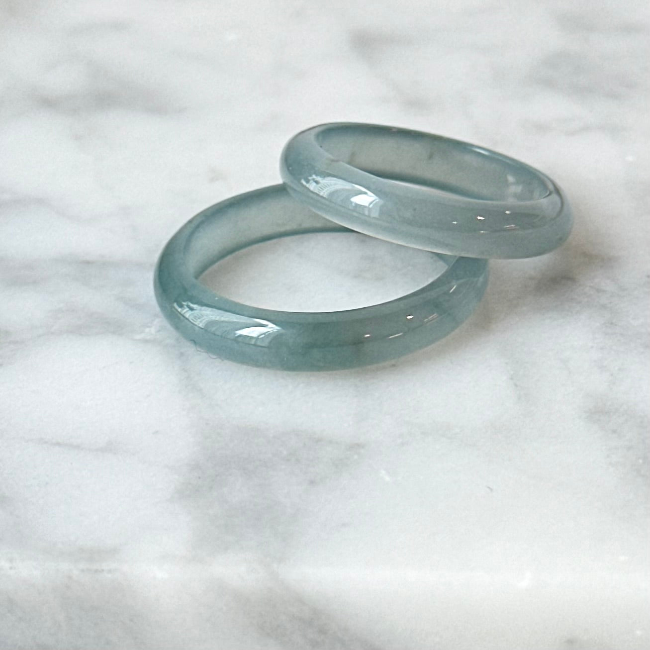 22488 Highly Translucent Sky Blue Type A Jade Ring