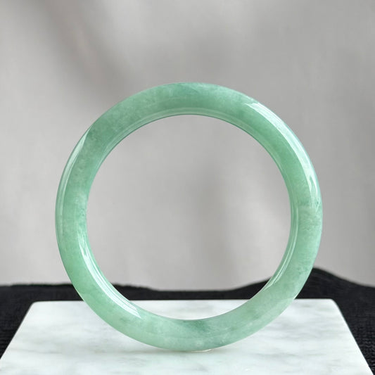 Aegean Sea Mist Jadeite Bangle 56.0mm 琴海轻雾